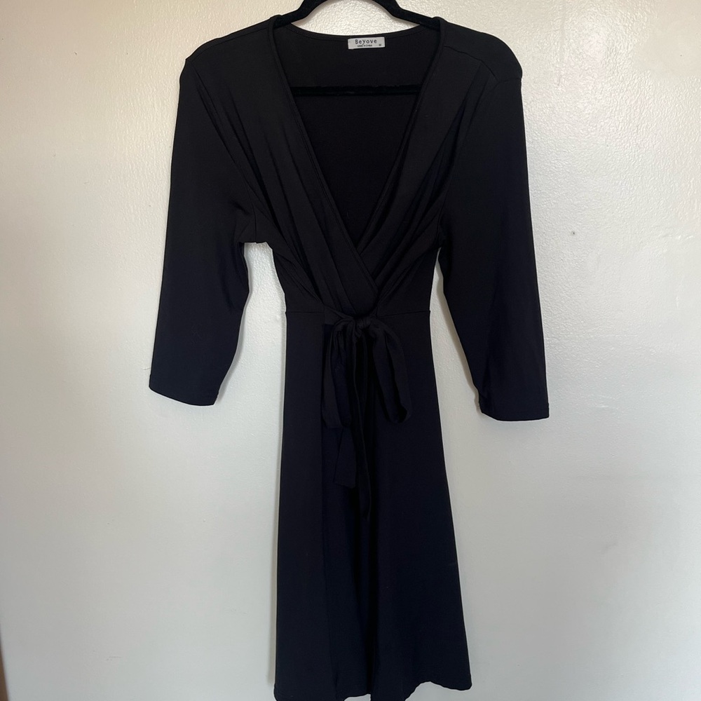 Black Wrap Dress by Bobeau